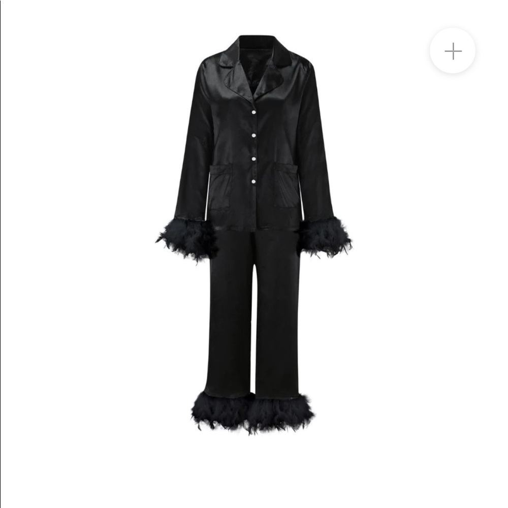 Feather Trimmed Pajamas